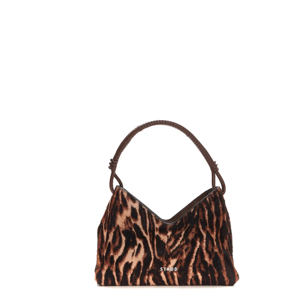 Staud Luipaard Schoudertas Verhoog Stijl Brown Dames