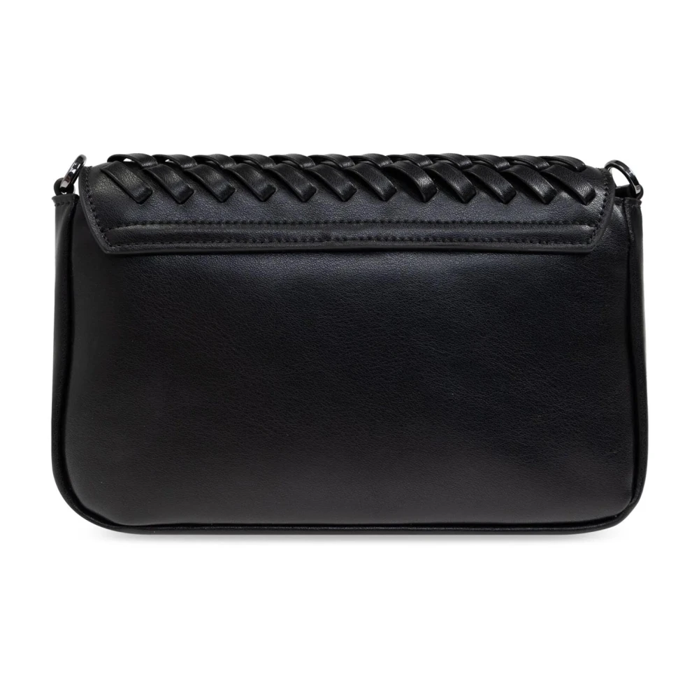 Emporio Armani Geweven Ketting Crossbody Tas Zwart Black Dames