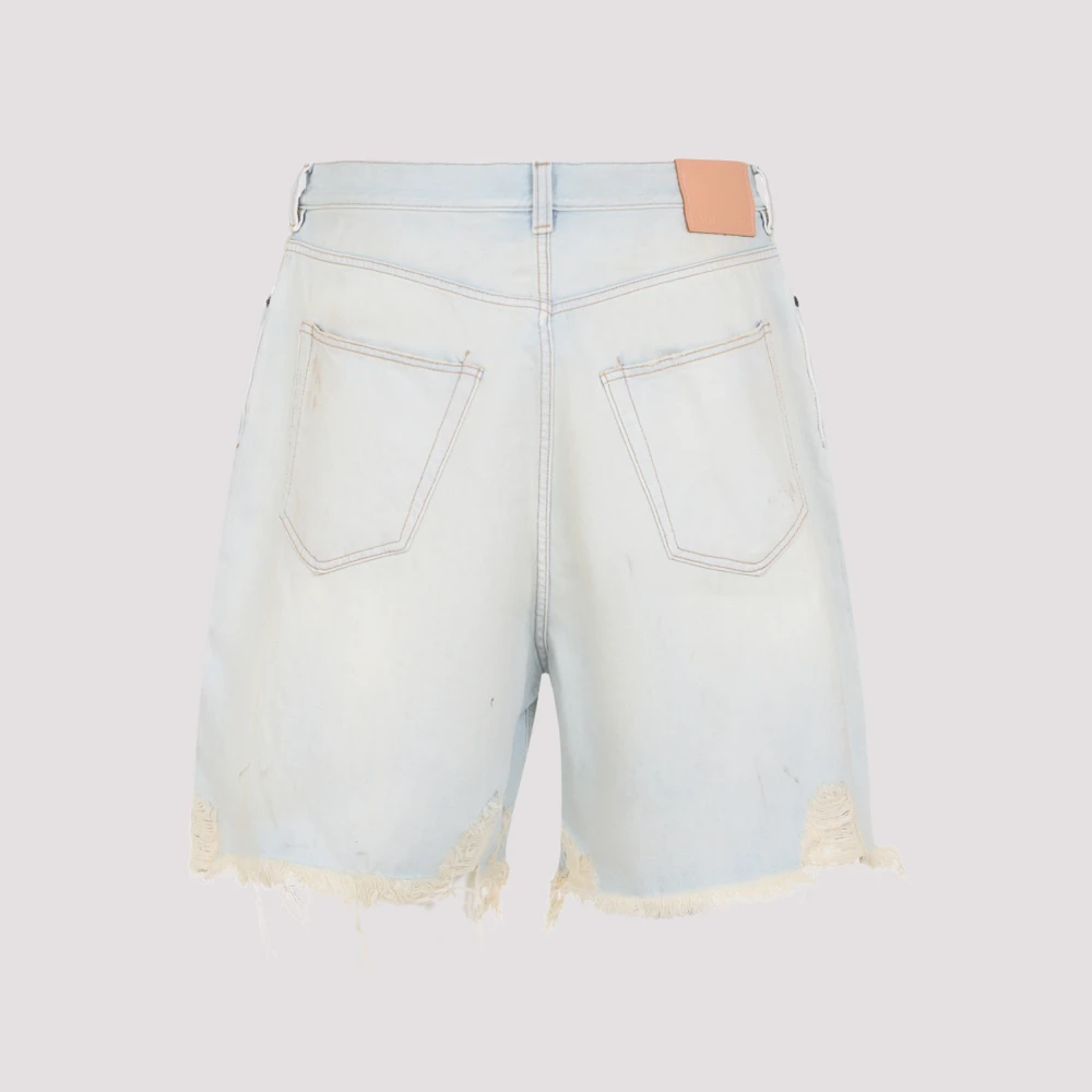 Acne Studios Lichtblauw Witte Denim Shorts Blue Heren