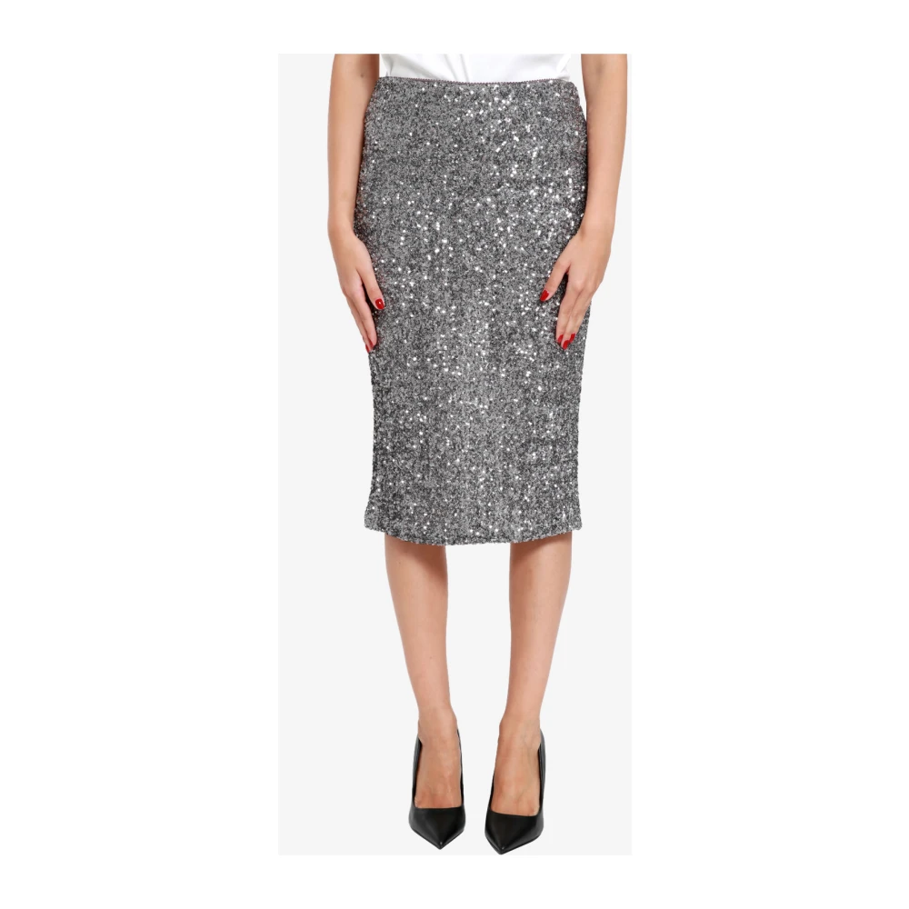 Aniye By Pailletten Wikkelrok Zilver Gray Dames
