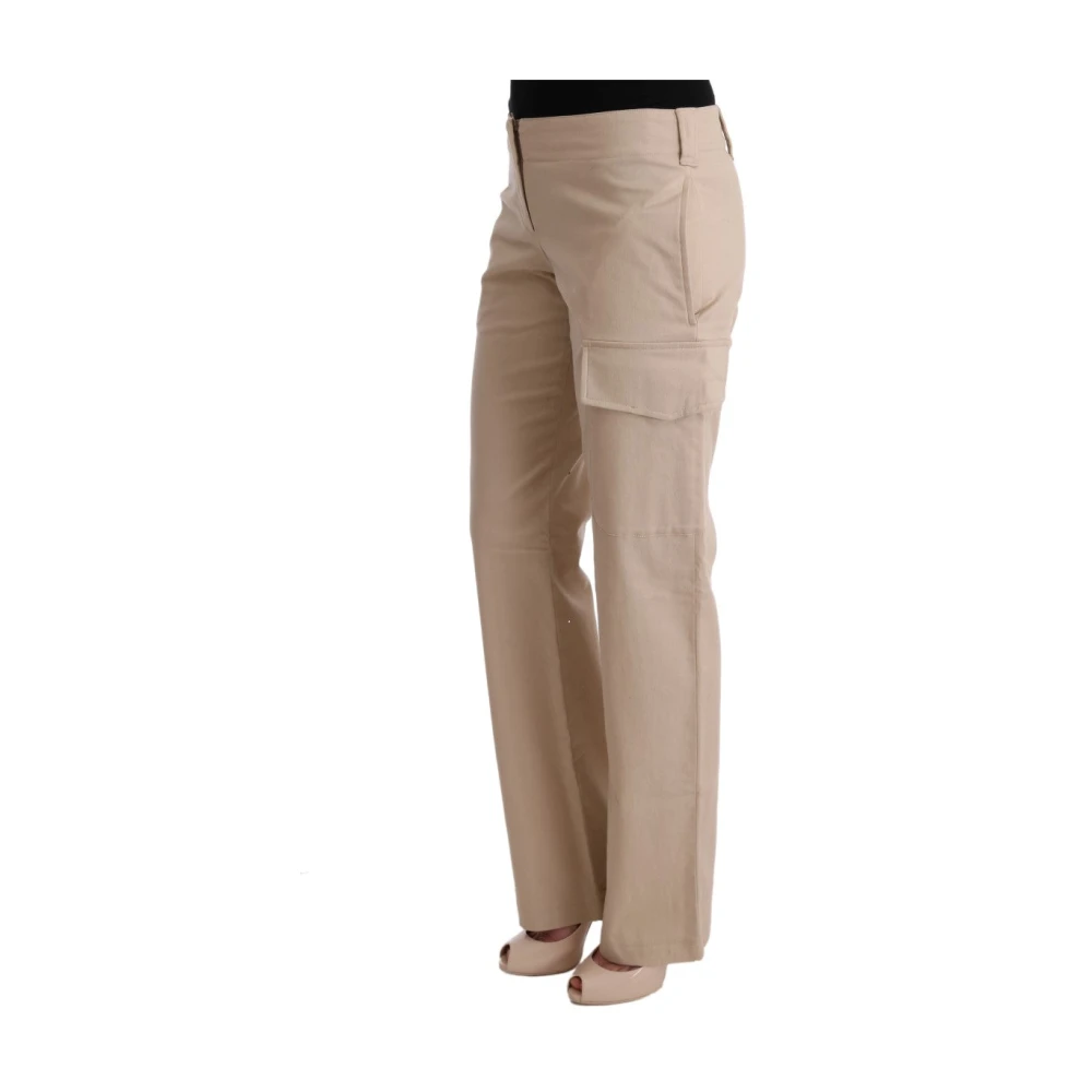 Ermanno Scervino Chique Beige Cropped Broek Regular Fit Beige Dames