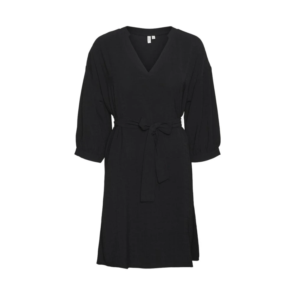 Vero Moda Zwarte Jurk Geweven Boutique Stijl Black Dames