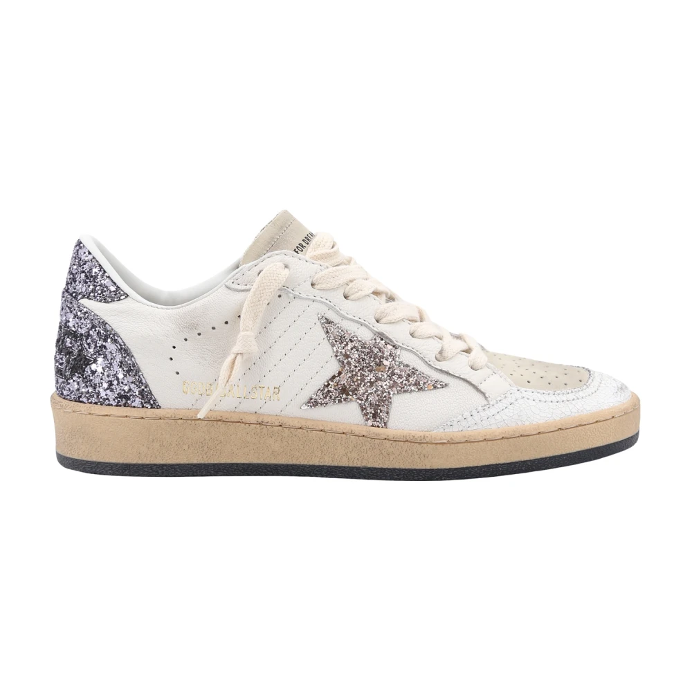 Golden Goose Glitter Leren Sneakers White Dames