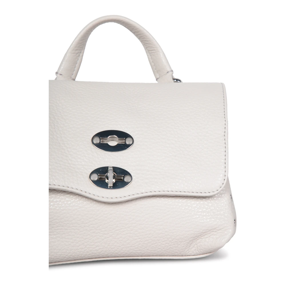 Zanellato Elegante Witte Leren Schoudertas Beige Dames