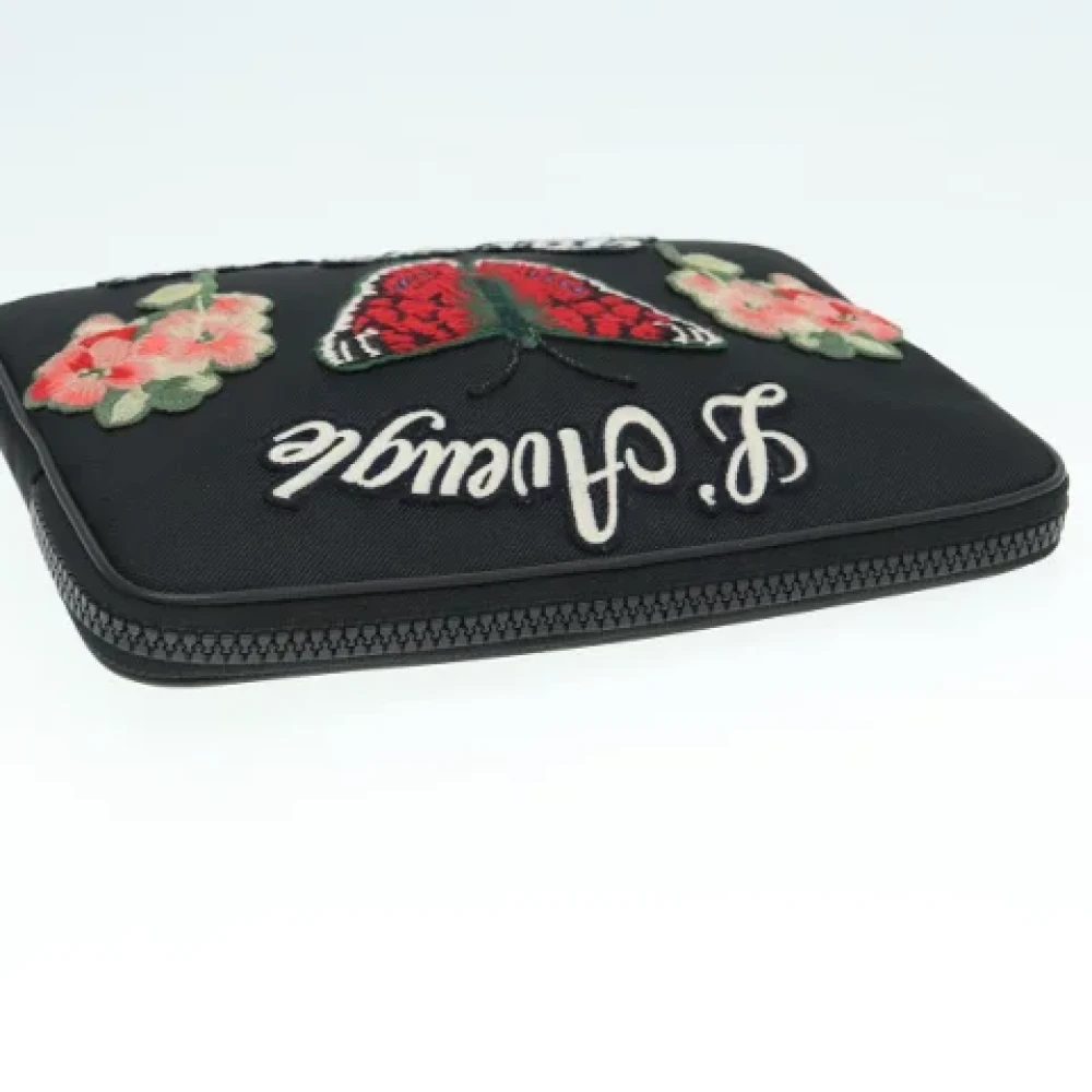 Gucci Vintage Pre-owned Canvas clutches Black Dames