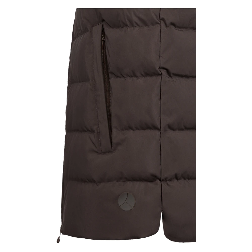 People of Shibuya Gewatteerd Technisch Gilet met Donsvulling Brown Heren