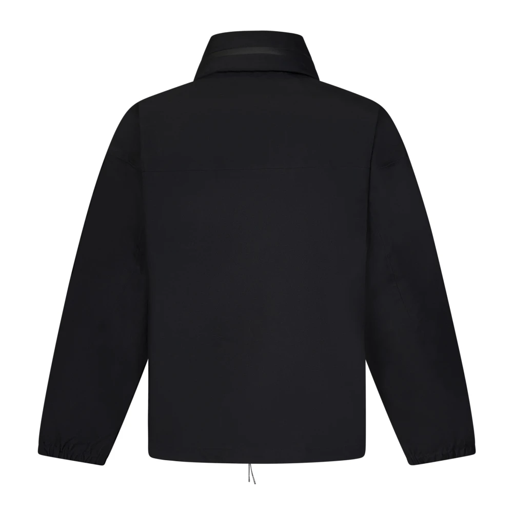 ROA Zwarte Waterdichte Opvouwbare Hood Jas Black Heren