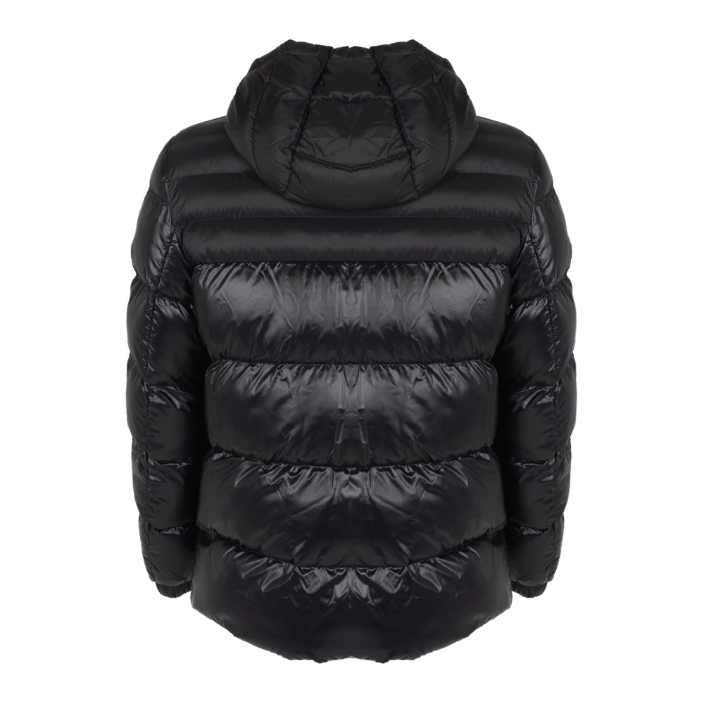 Geox Gewatteerde jas met capuchon Black Heren