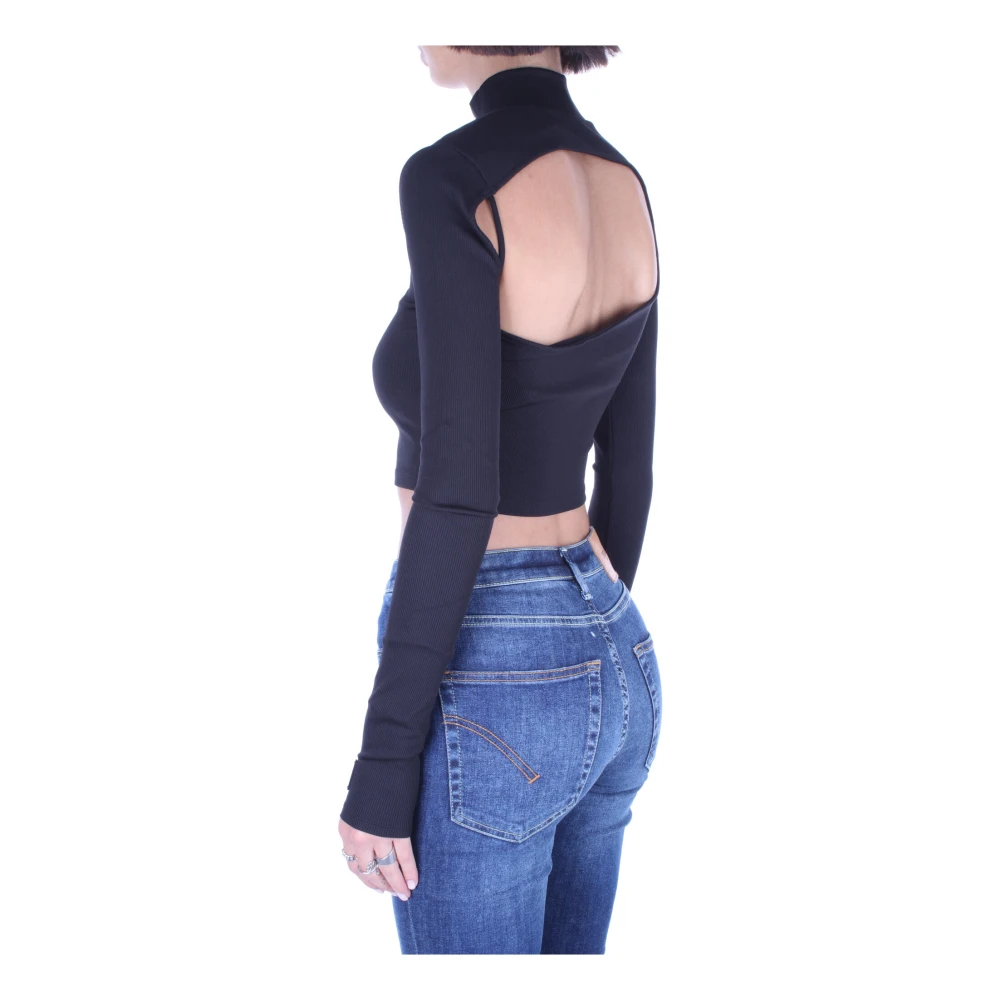 Calvin Klein Zwarte Sweaters met Uitgesneden Details Black Dames