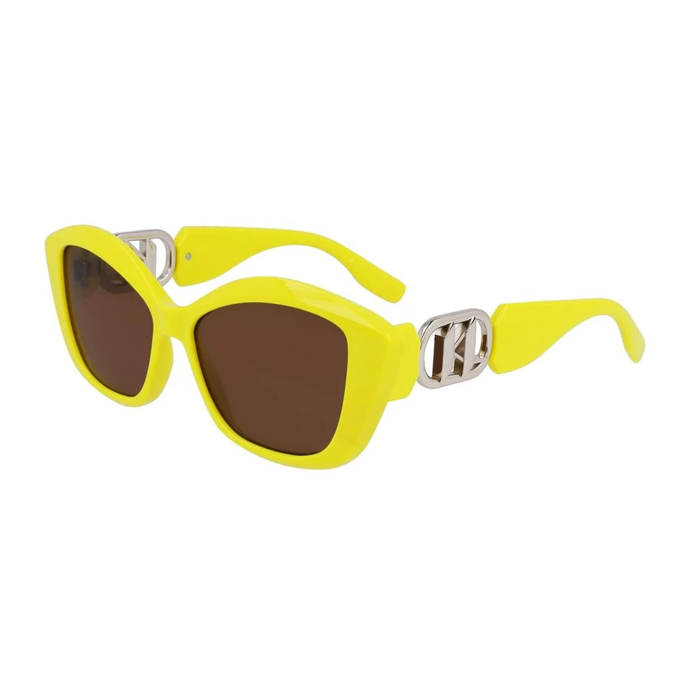 Karl Lagerfeld Women's Yellow Injected Frame Sunglasses With Filter 3