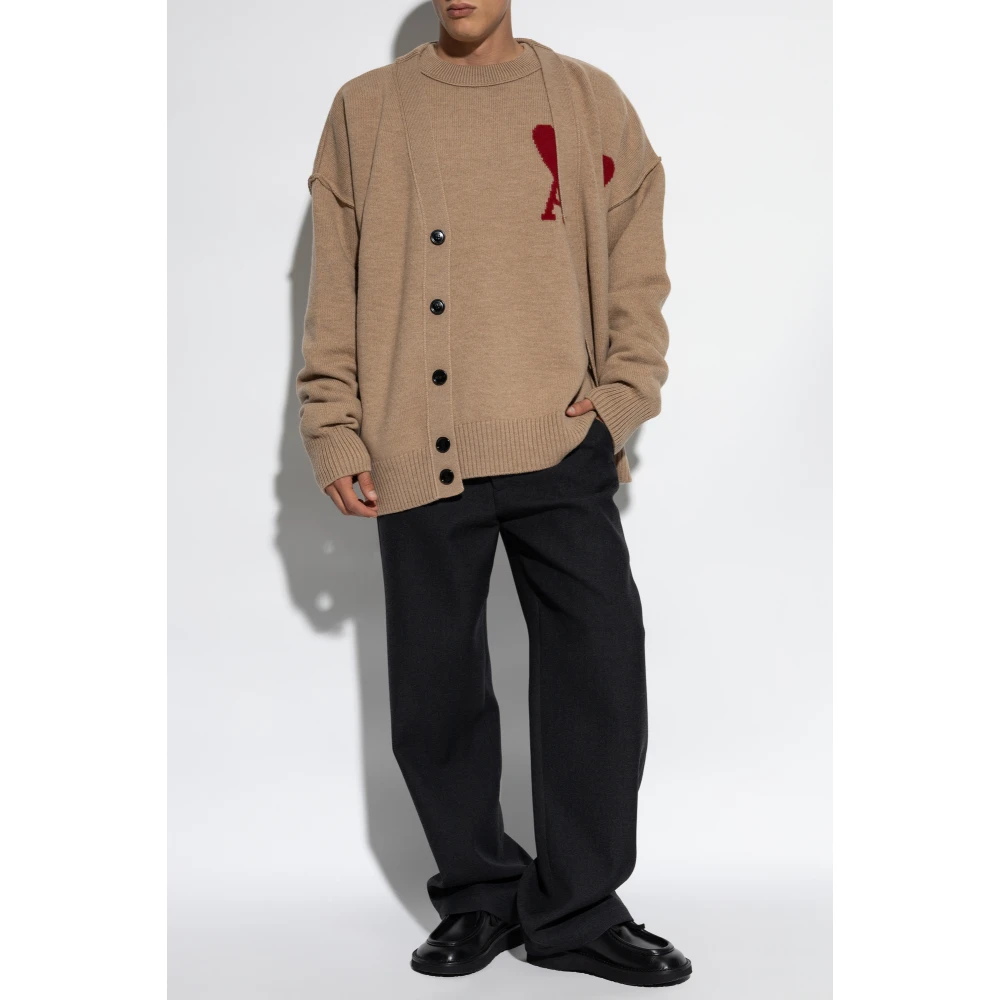 Ami Paris Wollen trui Beige Heren