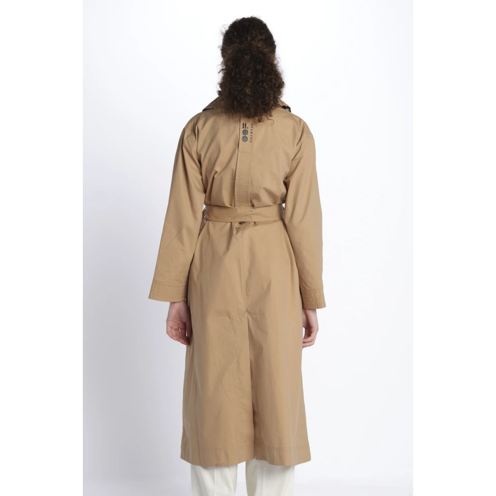 OOF Wear Katoenen Trenchcoat Beige Dames
