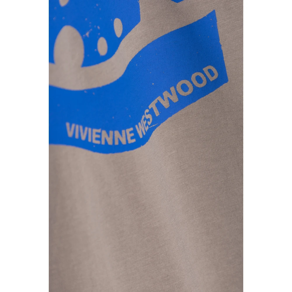 Vivienne Westwood T-shirt met logo Gray Heren