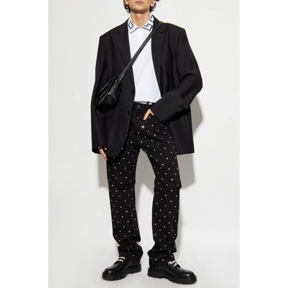 Versace Jeans met glinsterende kristallen Black Heren