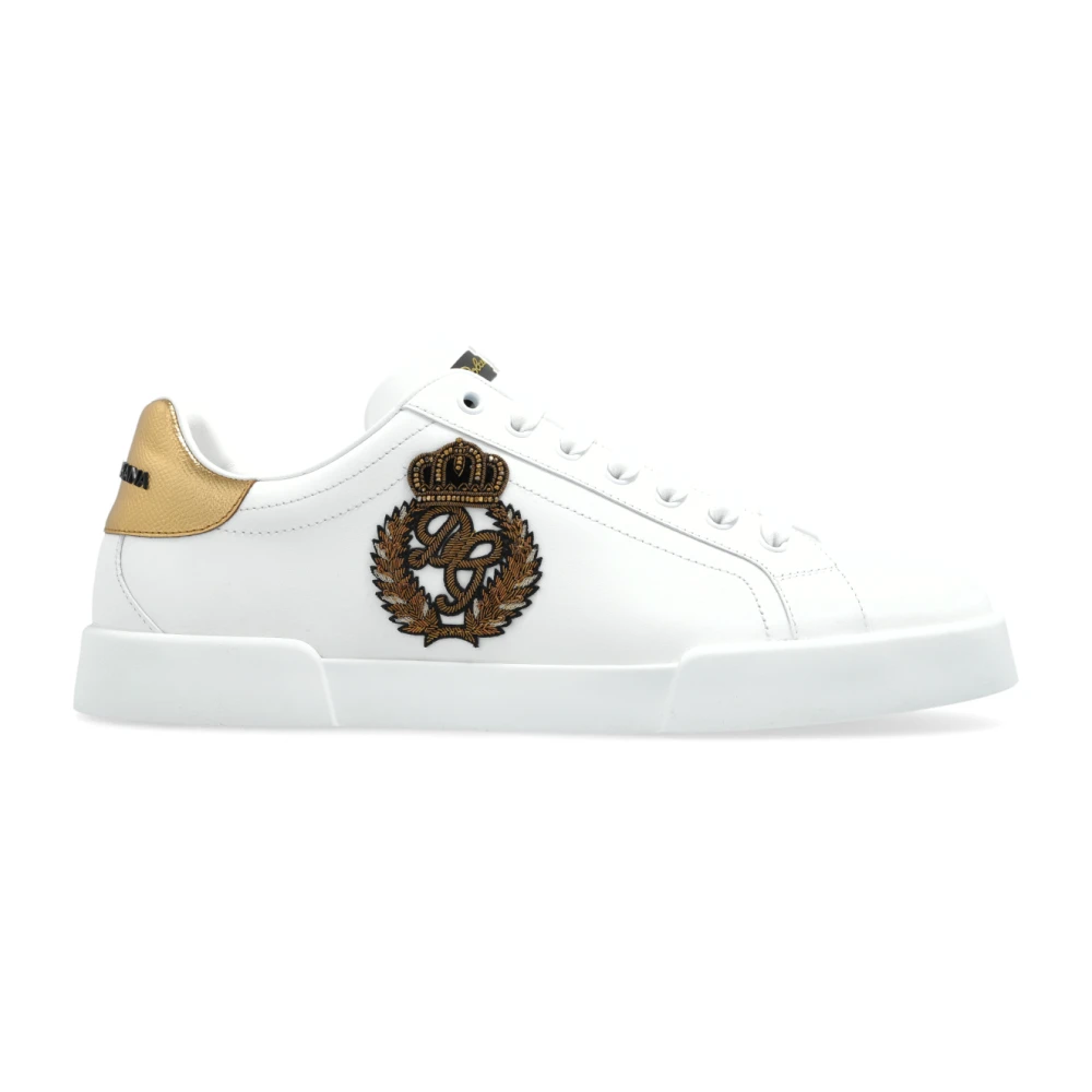 Dolce & Gabbana Men's White Sneakers, 10 Uk, Portofino Trainers