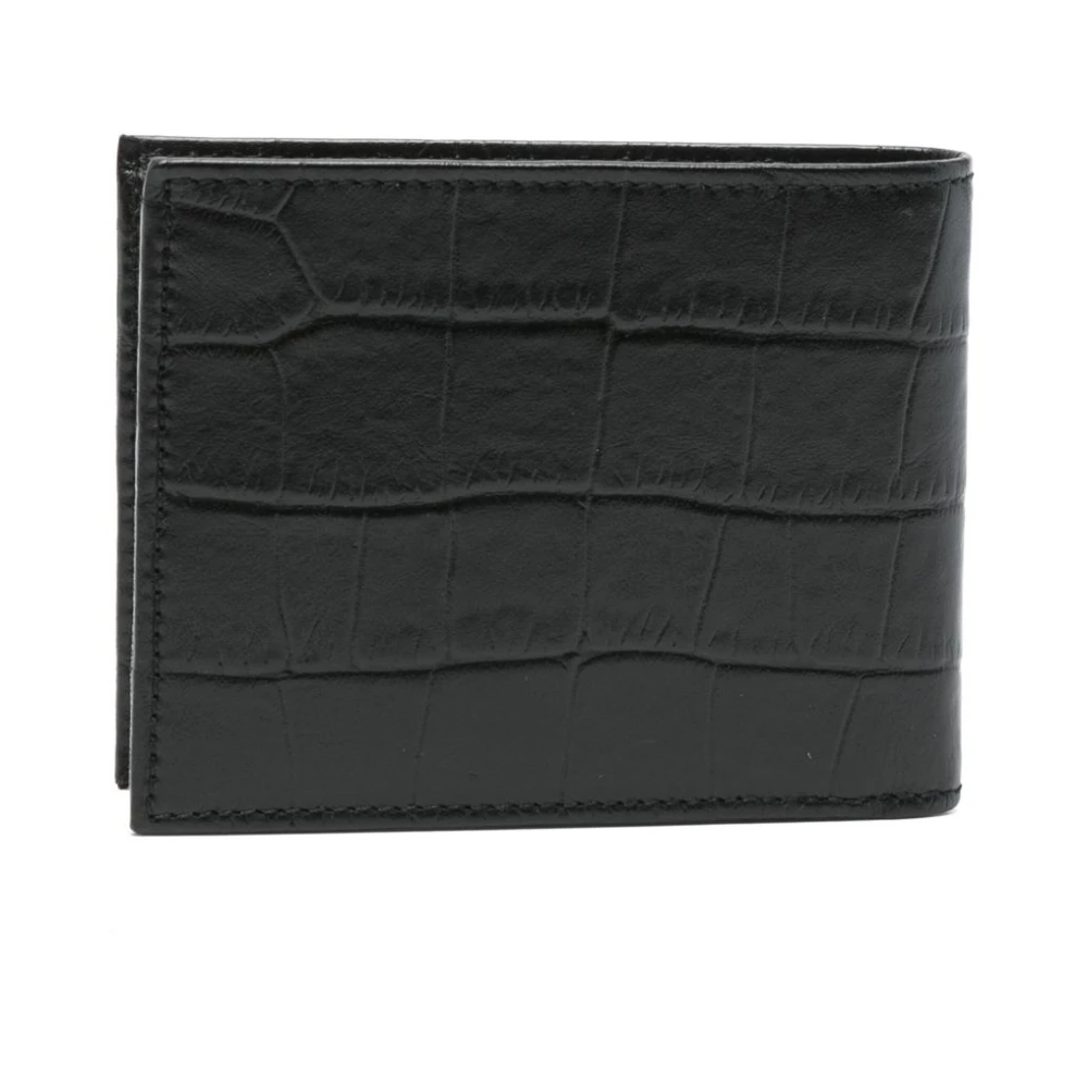 John Richmond Zwarte Bi-Fold Portemonnee met Kaartsleuven Black Heren
