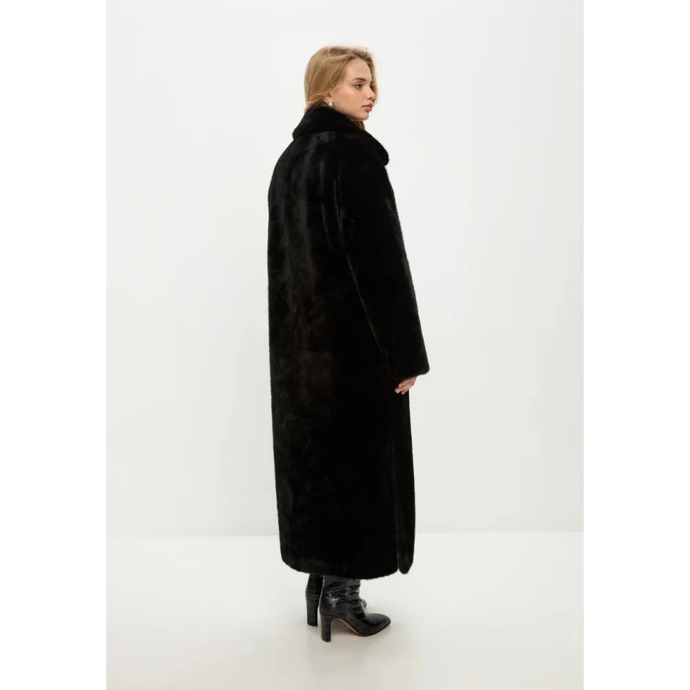 Cesare Gaspari Luxe Nep Bontjas Freya Zwart Black Dames