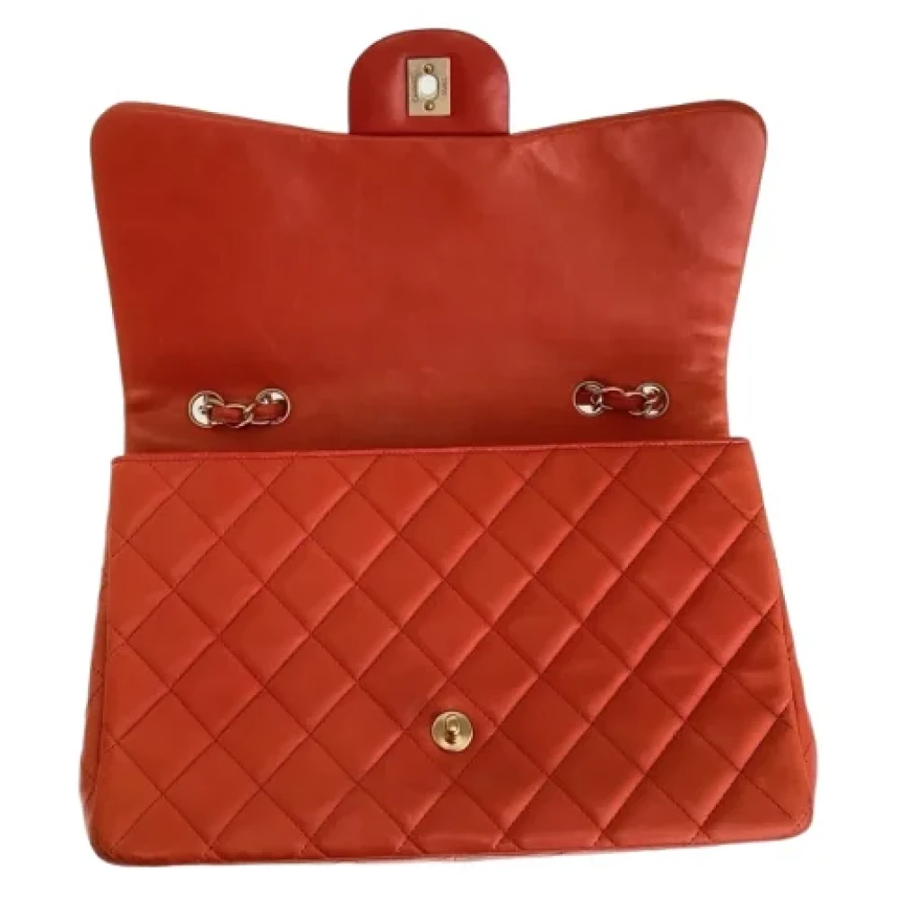Chanel Vintage Pre-owned Leather crossbody-bags Orange Dames