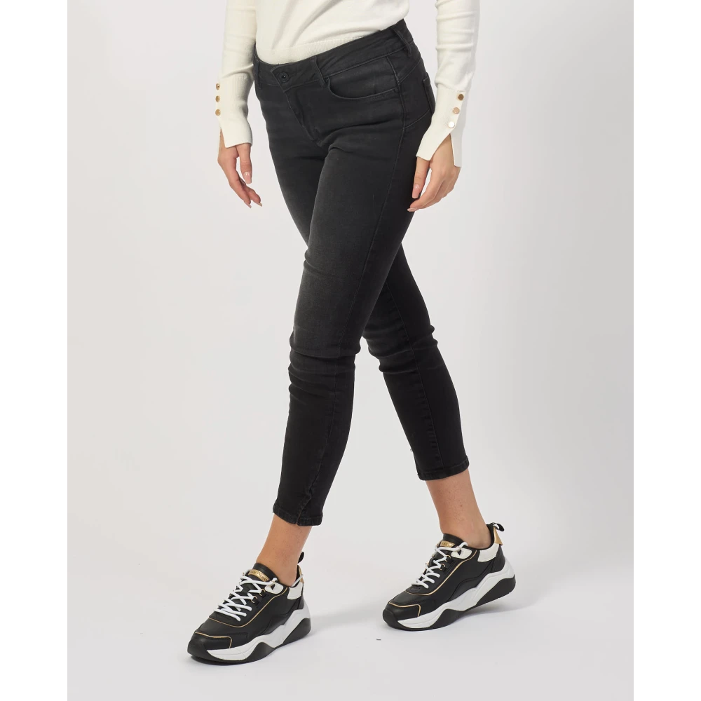 Fracomina Zwarte Slim Fit 5-Pocket Jeans Black Dames