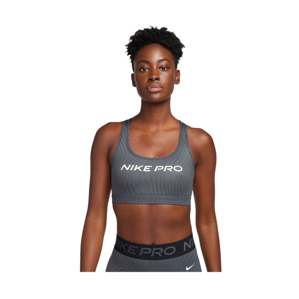 Nike Sporty Pro Swoosh Light-Support Beha Gray Dames