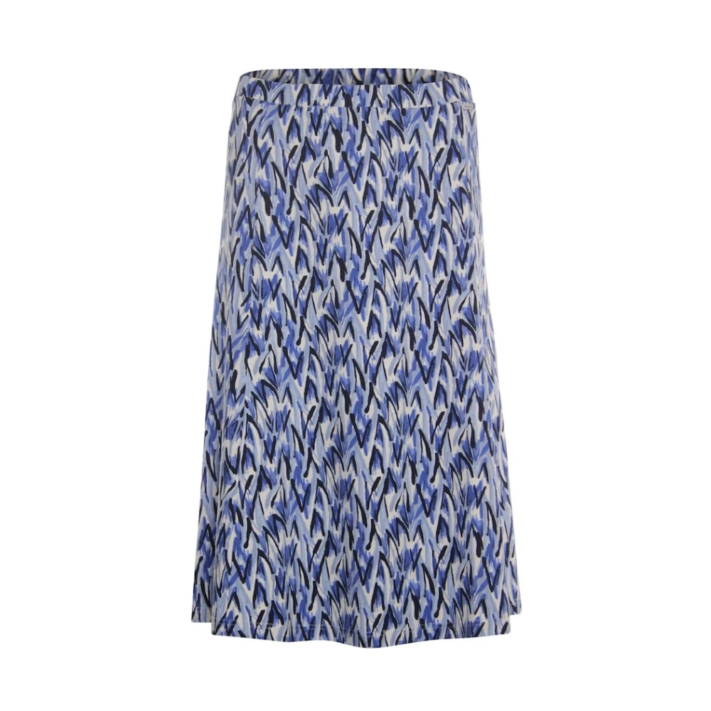 Roberto sarto Wijd Multicolor Rok Sketch Blue Dames
