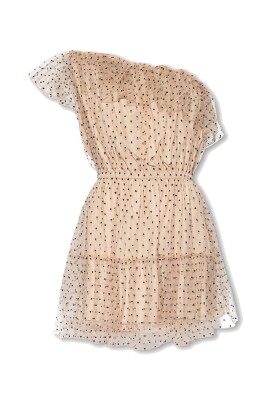 beige-one-shoulder-tulle-dress