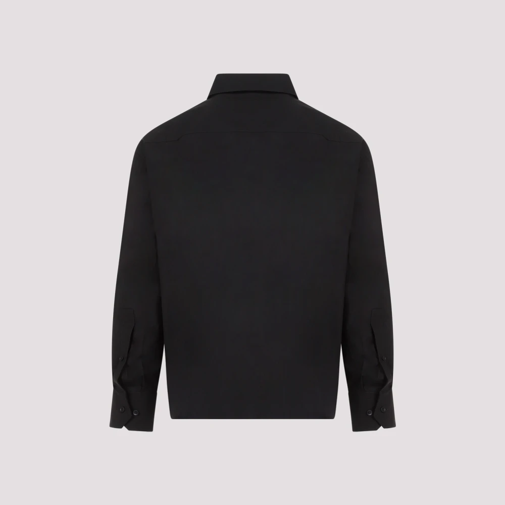 Craig Green Zwarte Katoenen Overhemd met Witte Cirkel Black Heren