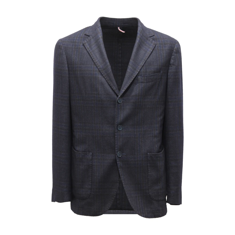 Santaniello Men's Blue Wool Blend Jacket Drop 7 - Blazers - M - Jackets