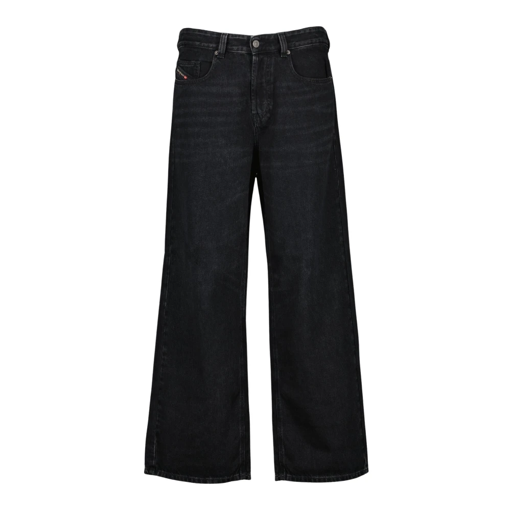 Diesel Men's Black Wide Jeans, W30 L32, Le Jean D-Macro L32