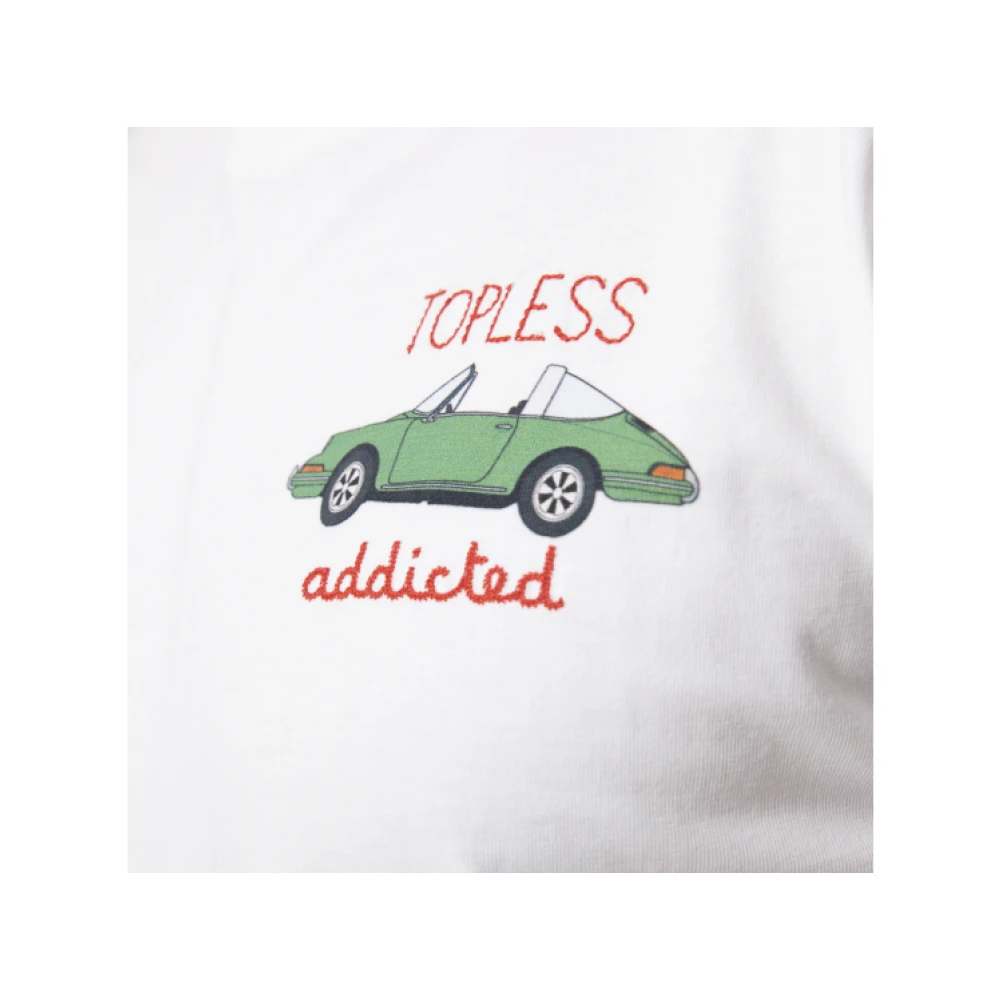 MC2 Saint Barth Geborduurde Topless T-shirt Korte Mouw White Heren