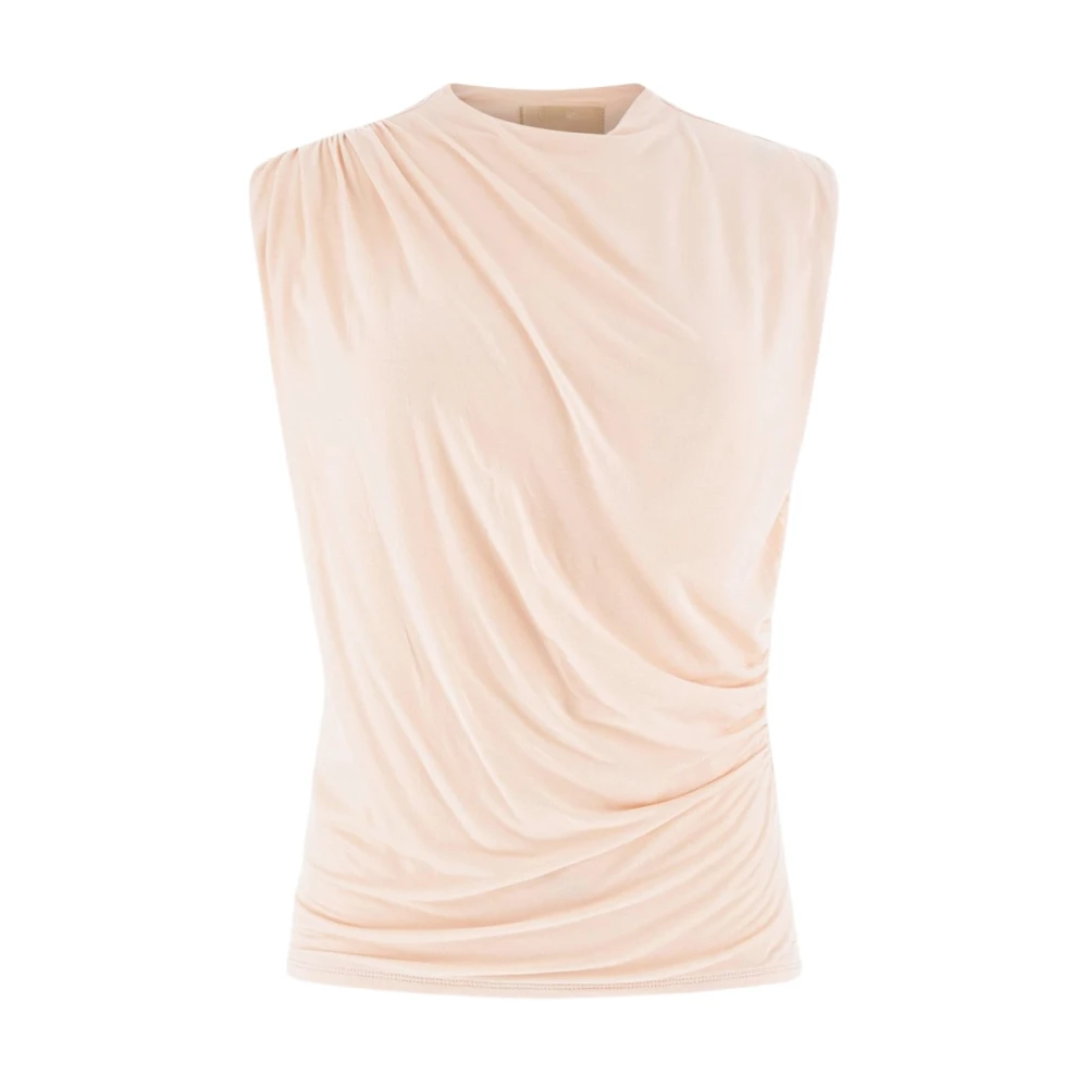 Guess Gekreukt Stretch Top Roze Slim Fit Pink Dames