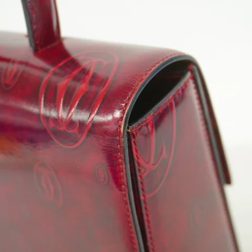 Cartier Vintage Pre-owned Leather handbags Red Dames