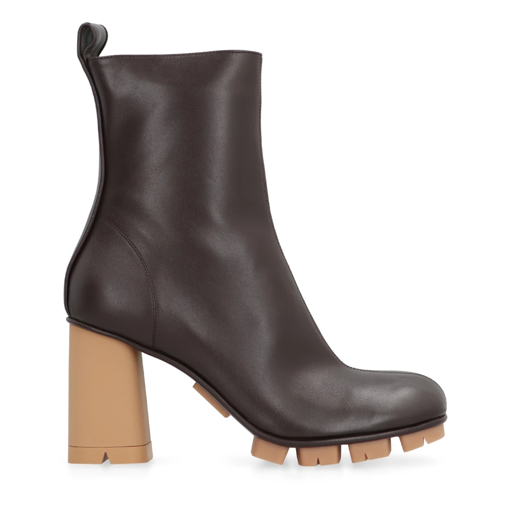 Bottega Veneta Women's Brown Heeled Boots, 6 Uk, Shore Ankle Boot