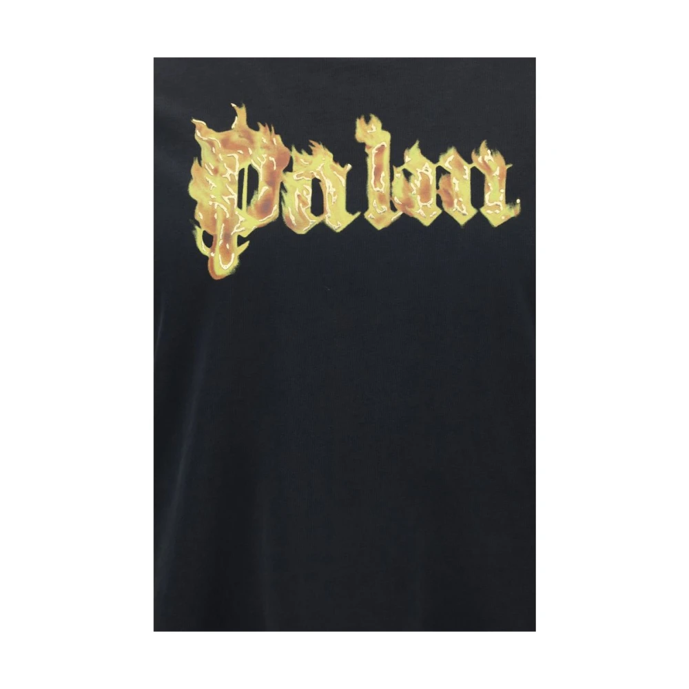 Palm Angels Katoenen T-shirt met iconisch monogram Black Heren