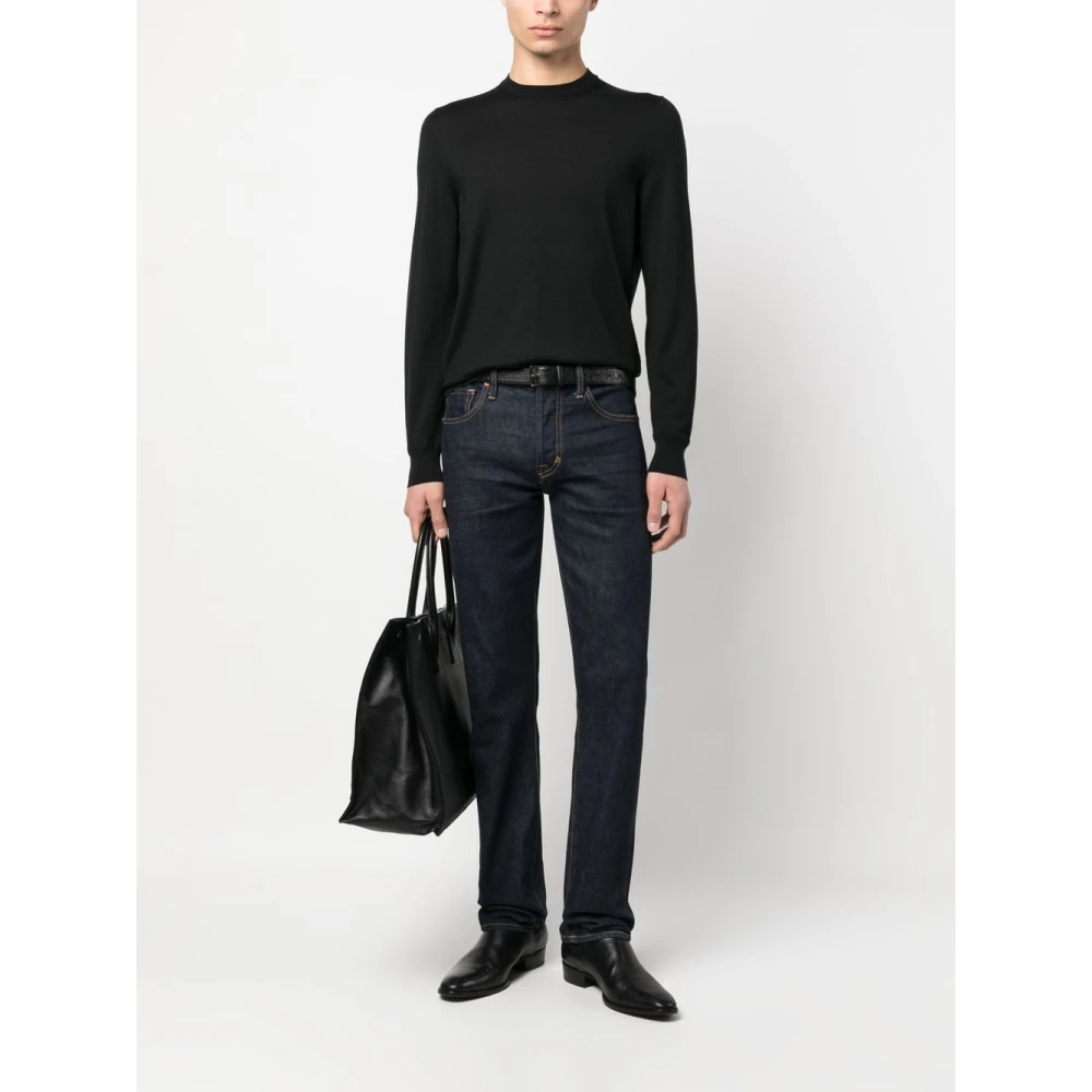 Tom Ford Kasjmier Zijde Sweater Nero Aw24 Black Heren