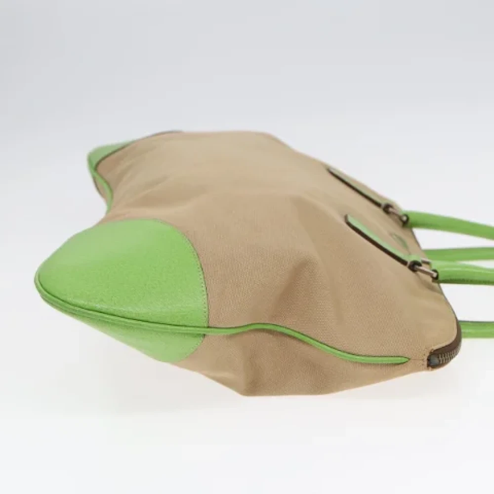 Prada Vintage Pre-owned Canvas prada-bags Beige Dames