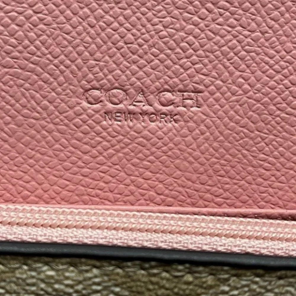 Coach Pre-owned Canvas wallets Beige Dames