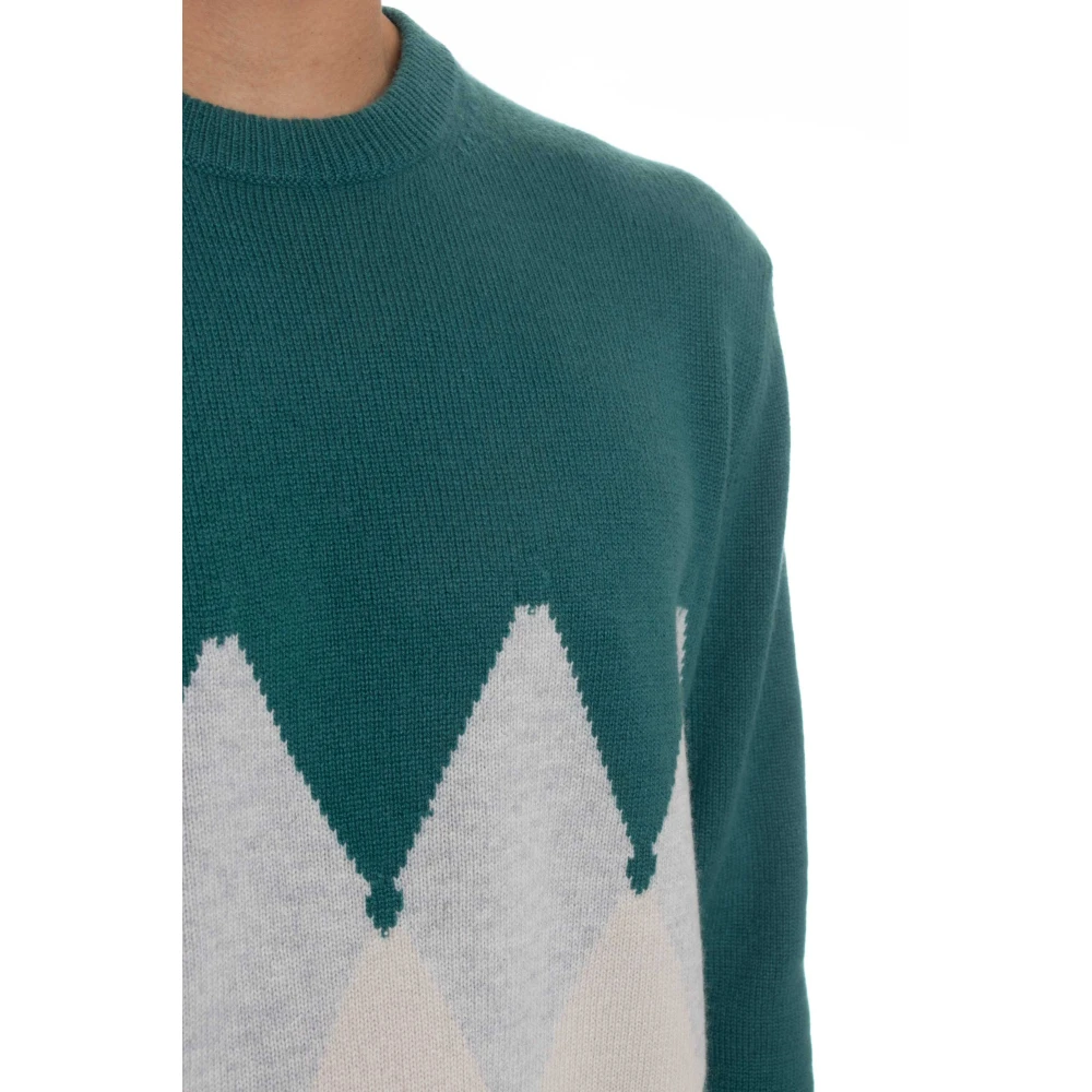 Ballantyne Groene Classic Diamond Trui Green Heren