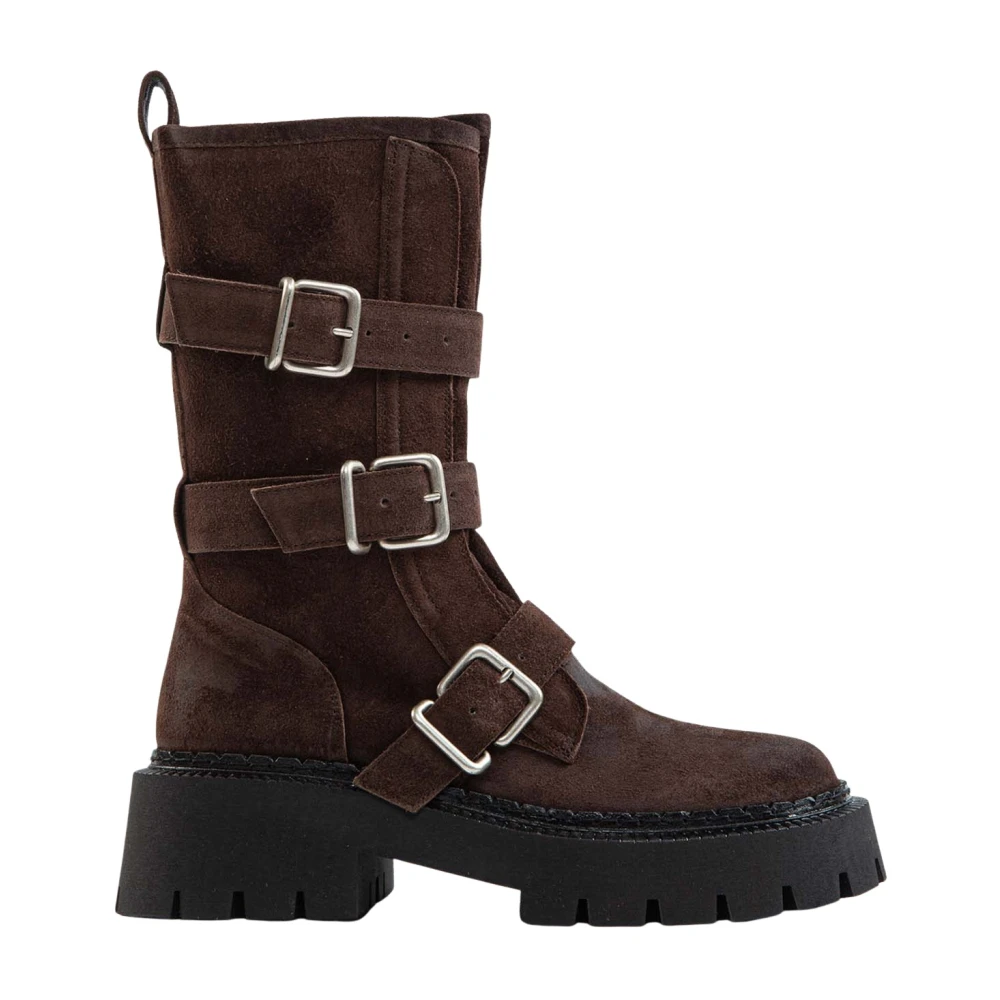 Vic Matié Donna Marrone - H04 Bob Combat Boot - Shoes - 40 Eu