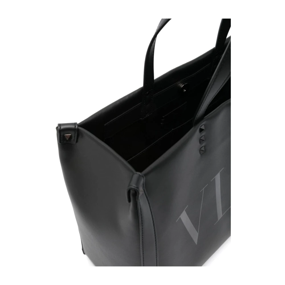 Valentino Garavani Zwarte Tote Tas met Rockstud Decoratie Black Heren