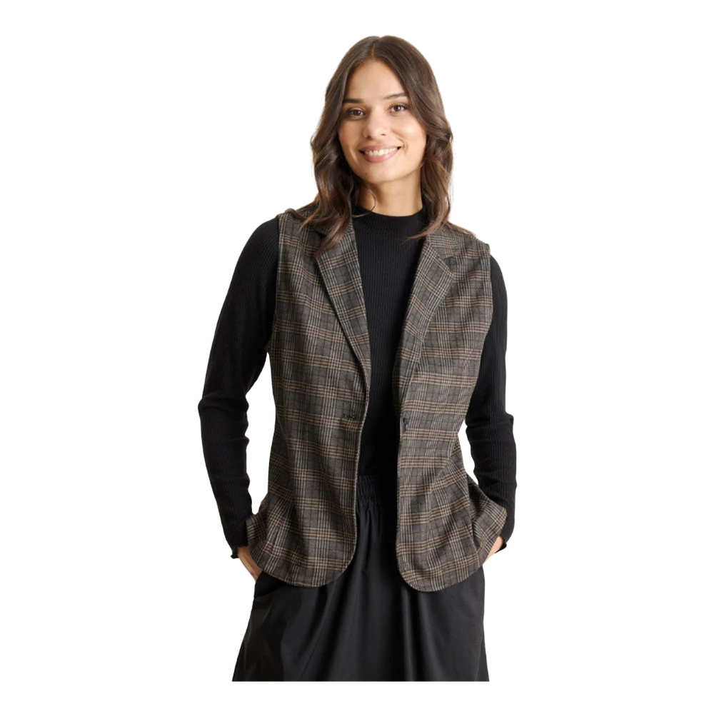 In Front Brown Nete Vest - Female - Waistcoats - 2XL - Jackets