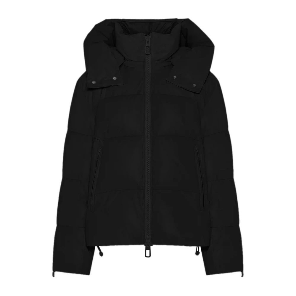 Duno Stijlvolle Lumata Jas in Navy Black Dames