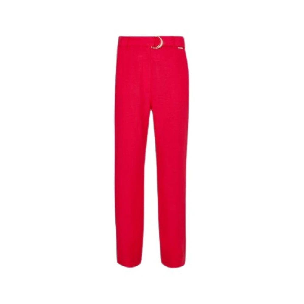 Liu Jo Rode Linnen Broek met Riem Red Dames