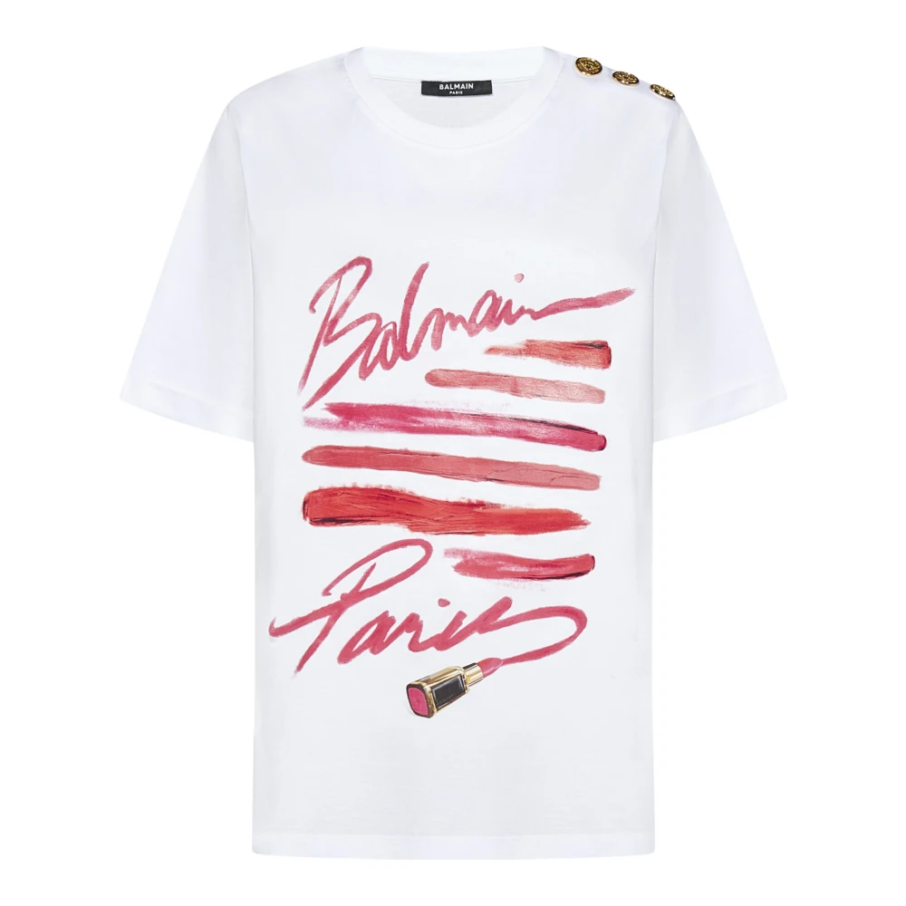 Balmain - Tops > T-Shirts - White - Balmain - Modalova