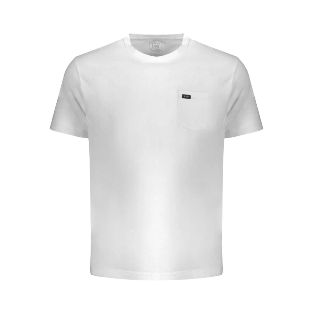 Lee White Cotton T-Shirt With Pocket - Male - T-Shirts - White - 2XL - Tops
