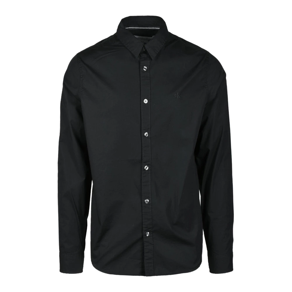 Calvin Klein Jeans Katoen Elastaan Shirt Black Heren