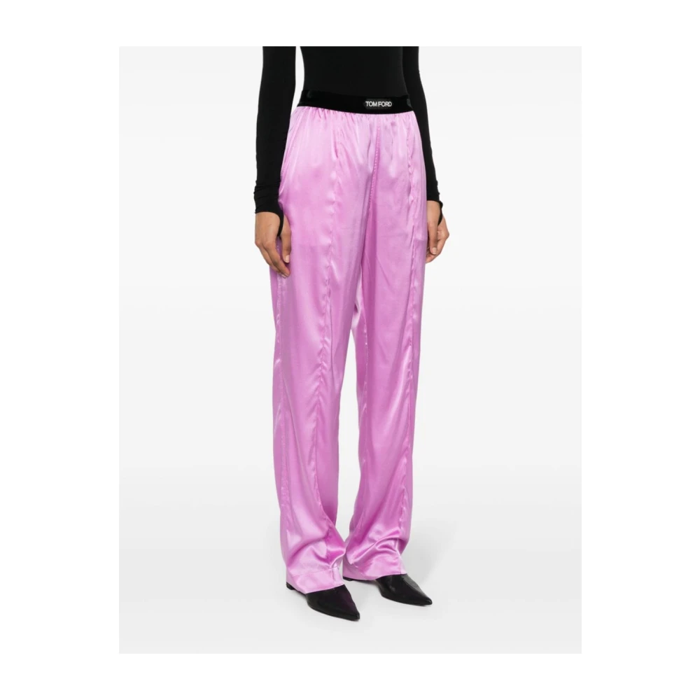 Tom Ford Straight Trousers Purple Dames