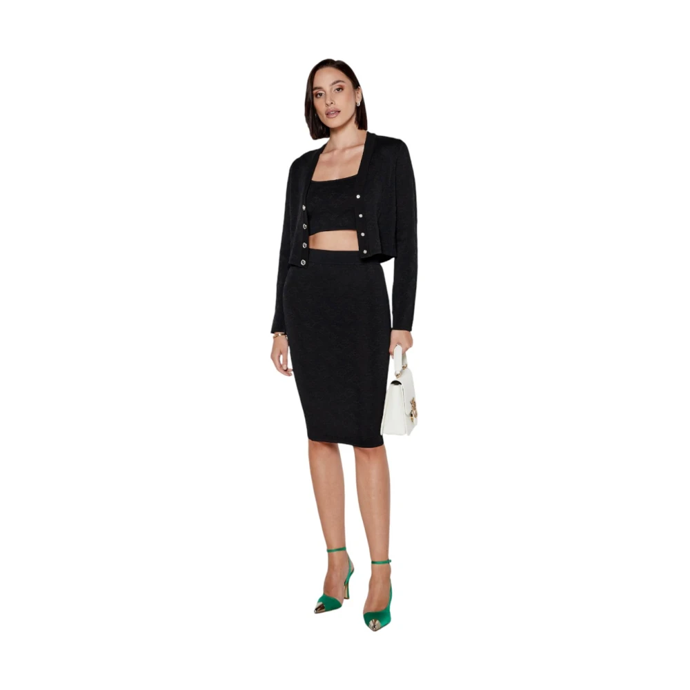 pinko Stijlvolle Gebreide Top Black Dames