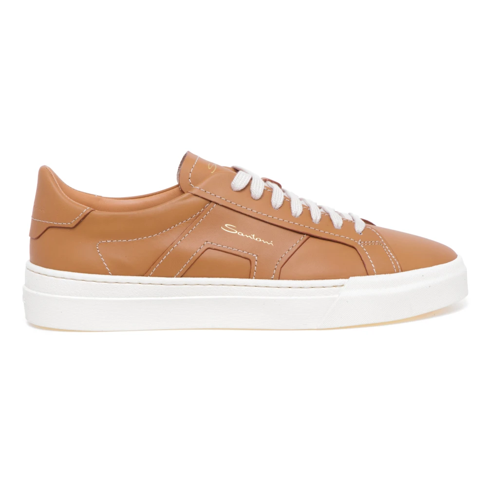 Santoni DBS Double Buckle Sneaker Heren Schoenen Bruin