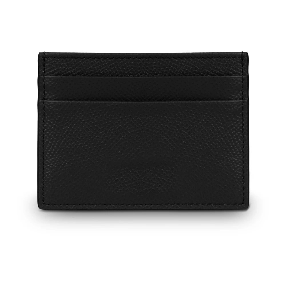 Dolce & Gabbana Logo-Plaque Kaarthouder met korrelige textuur Black Dames